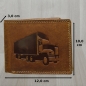 Preview: Stabile robuste Herren Voll Leder Geldbörse mit RFID Schutz LKW/ Truck Prägung